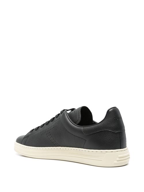 Black front lace-up sneaker TOM FORD | J1507LCL460N3NW02